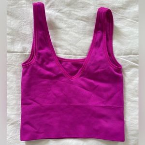 athleta pink athletic tank top